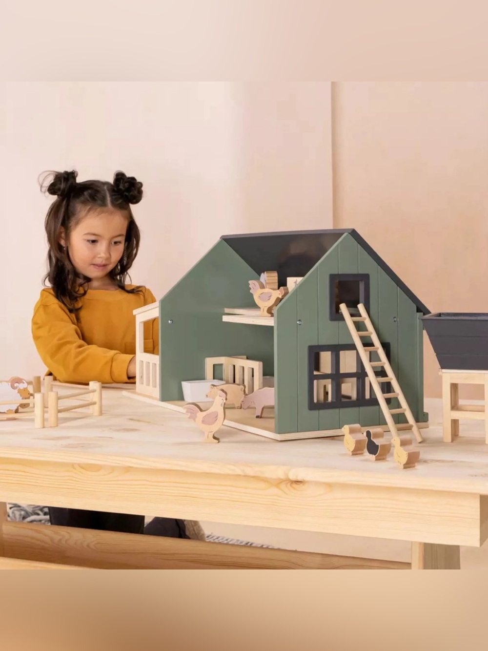 Coco Village Wooden Barn Playset